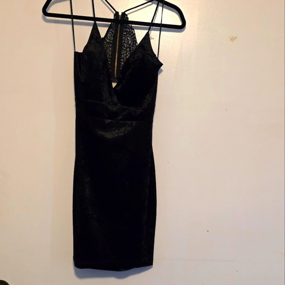 Viviane Velvet lace back dress